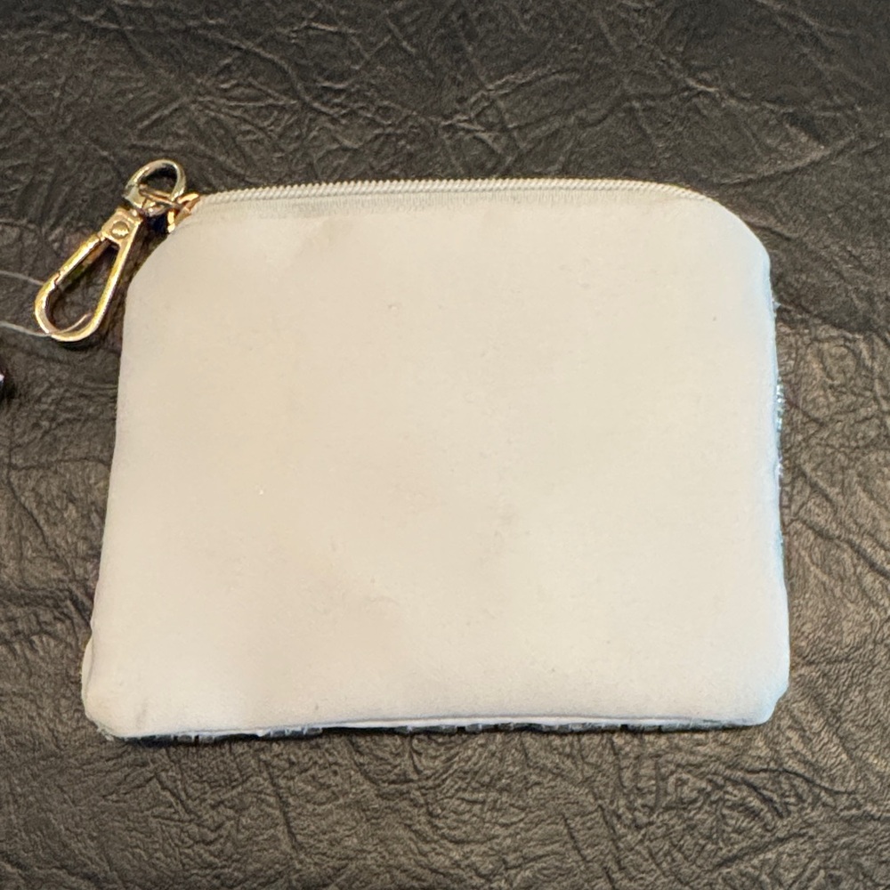 Chic Beaded Coin/Card Holder with Pink Bow, NEW, Sequins 🎀 - Picture 5 of 7